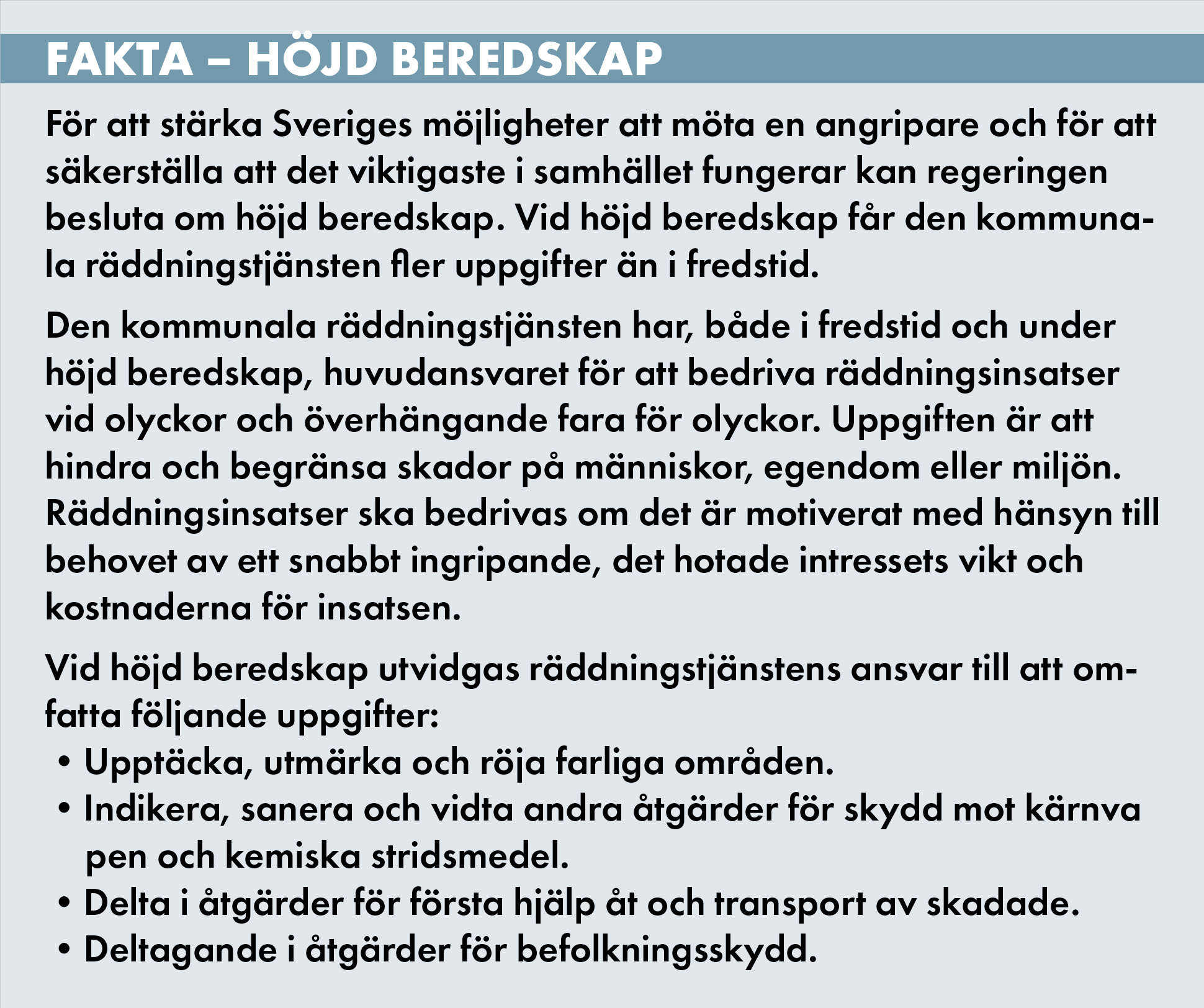 RUHB räddningstjänst under höjd beredskap