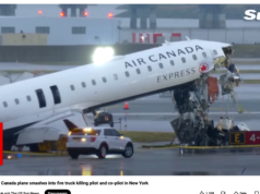 Flygplan kolliderade med brandbil på landningsbanan Flygplan kolliderar med brandbil